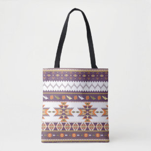 Bolso De Tela Modelo azteca colorido