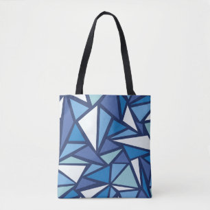 Bolso De Tela Modelo azul abstracto de Crsytal del hielo