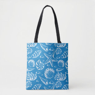 Bolso De Tela Modelo azul de la playa