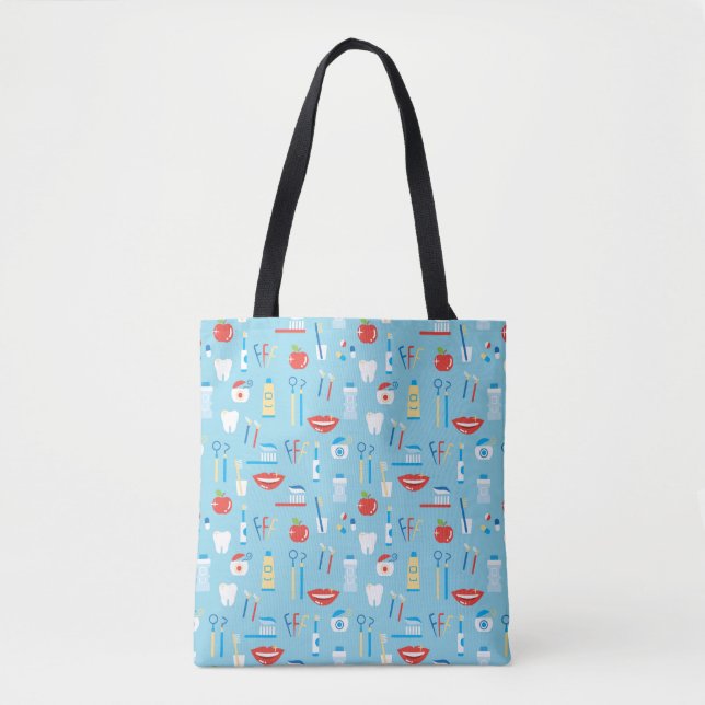 Bolso De Tela Modelo azul dental (Anverso)
