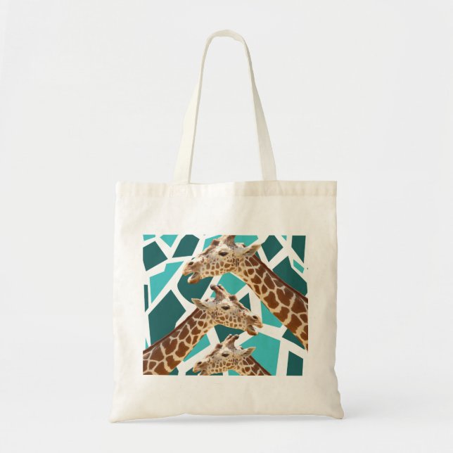 Bolso De Tela Modelo azul verde azulado del animal salvaje del (Frente)