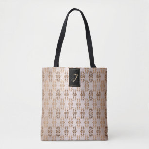 Bolso De Tela Modelo barroco floral del estilo. Monograma