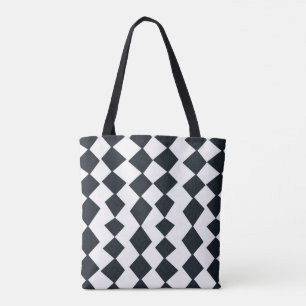Bolso De Tela Modelo blanco y negro del Harlequin