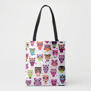 Bolso De Tela Modelo colorido del búho para los niños 2