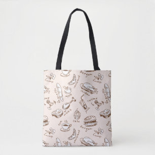 Bolso De Tela Modelo con la comida