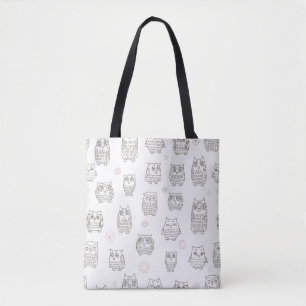 Bolso De Tela Modelo con los búhos