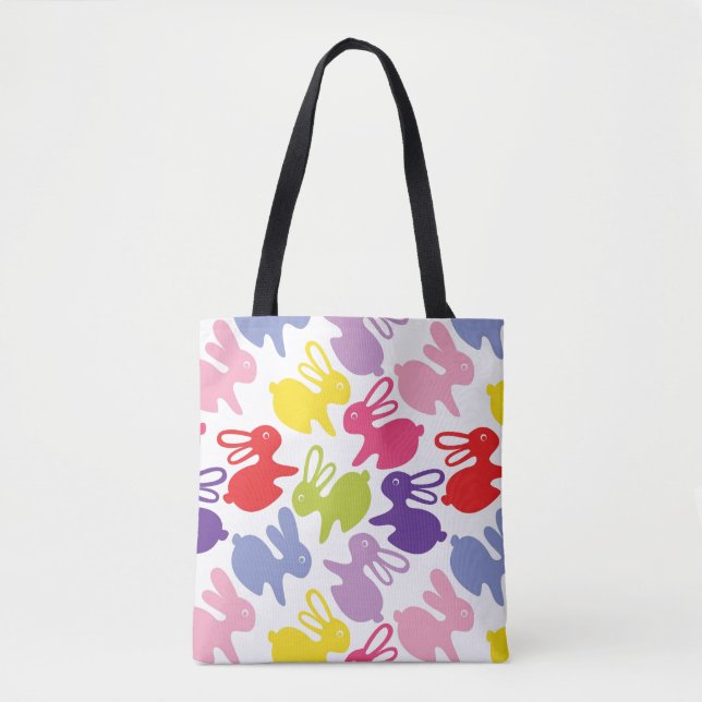 Bolso De Tela modelo con los conejos de Pascua (Anverso)