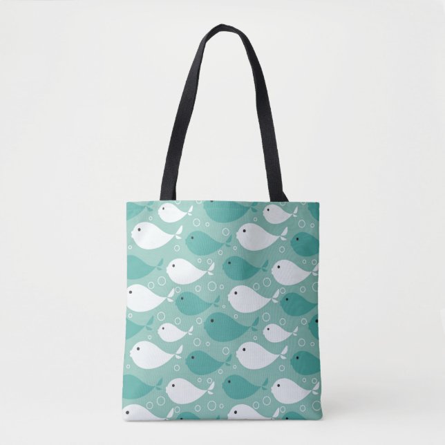 Bolso De Tela modelo con los pescados (Anverso)