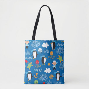 Bolso De Tela modelo con tema del mar