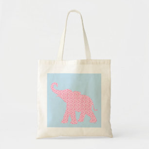 Bolso De Tela Modelo de elefante rosa feliz moderno