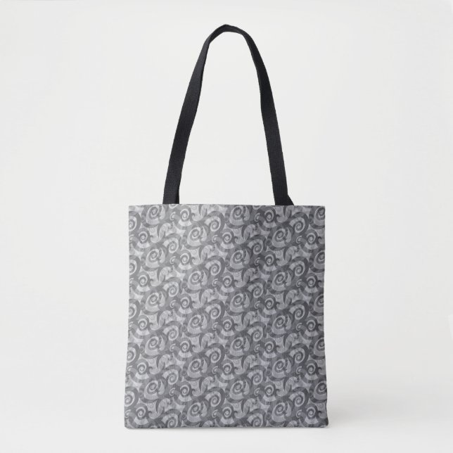 Bolso De Tela Modelo de espirales abstractas que se sobrepone (Anverso)