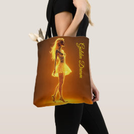 Bolso De Tela Modelo de fantasía radiante luminoso dorado respla