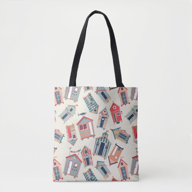 Bolso De Tela Modelo de la choza de la playa (Anverso)