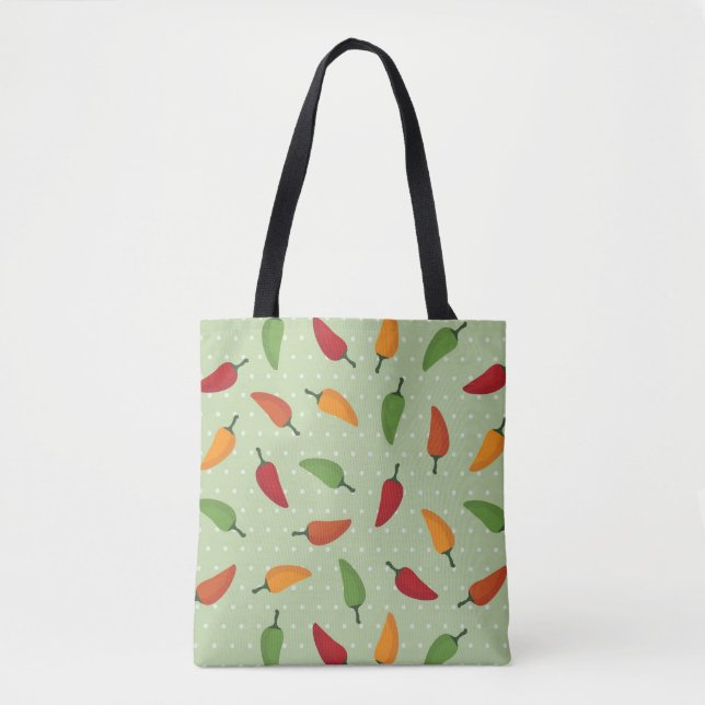 Bolso De Tela Modelo de la pimienta de chiles (Anverso)
