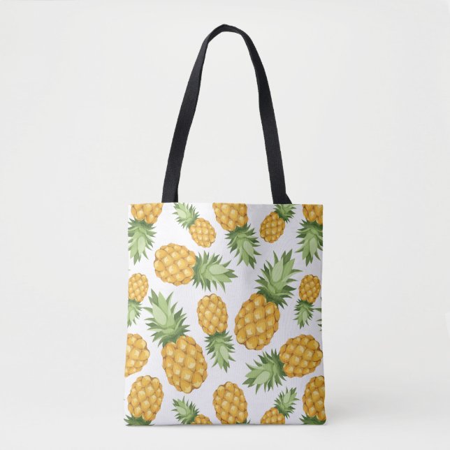 Bolso De Tela Modelo de la piña del dibujo animado (Anverso)
