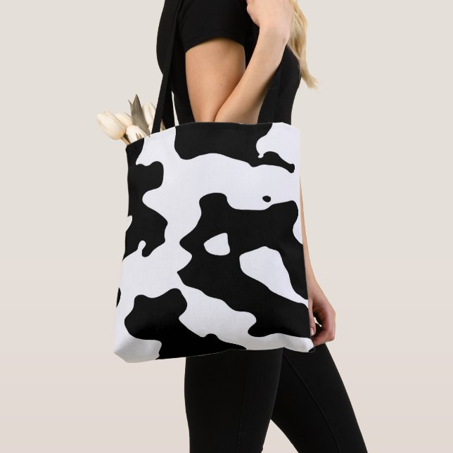 Bolso De Tela Modelo de la vaca blanco y negro (Detalle)