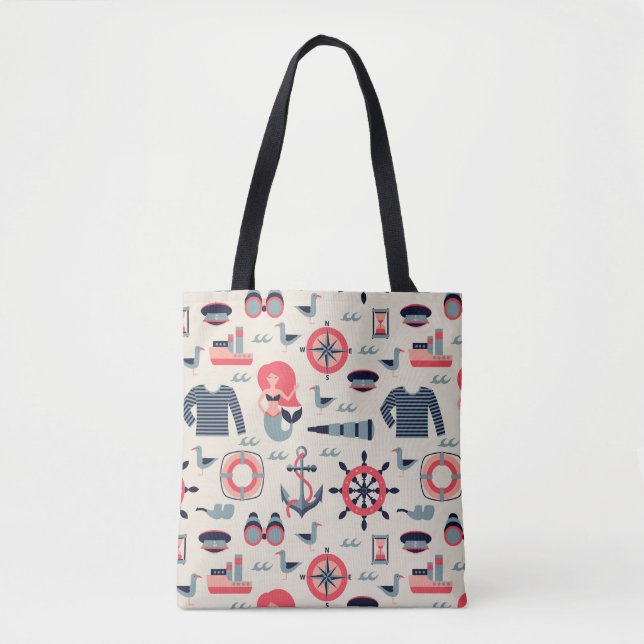 Bolso De Tela Modelo de la vida marina (Anverso)