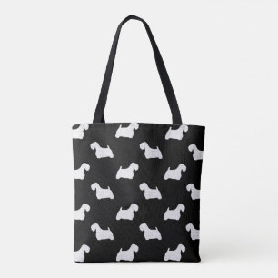 Bolso De Tela Modelo de las siluetas de Sealyham Terrier