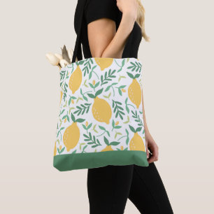 Bolso De Tela Modelo de limón amarillo de la granja de campo bri
