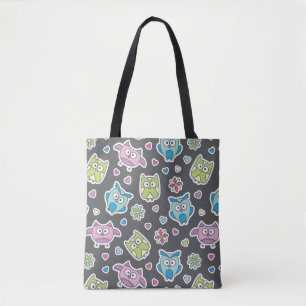 Bolso De Tela modelo de los búhos del dibujo animado