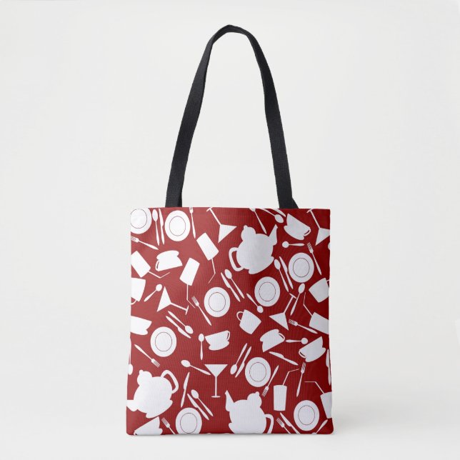 Bolso De Tela Modelo de los elementos de la cocina (Anverso)