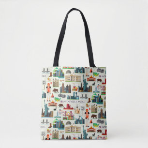 Bolso De Tela Modelo de los símbolos de Estados Unidos