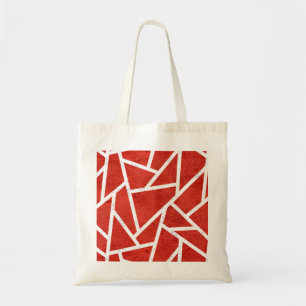 Bolso De Tela Modelo de mosaico rojo y blanco