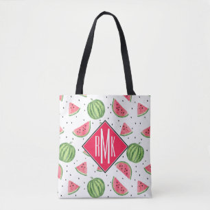 Bolso De Tela Modelo de neón de las sandías de la acuarela