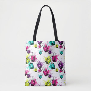 Bolso De Tela Modelo de neón del esmalte de uñas