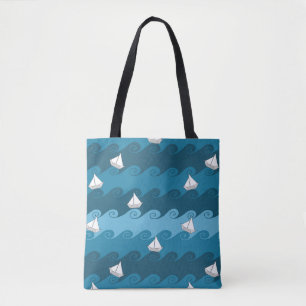 Bolso De Tela Modelo de papel de los barcos