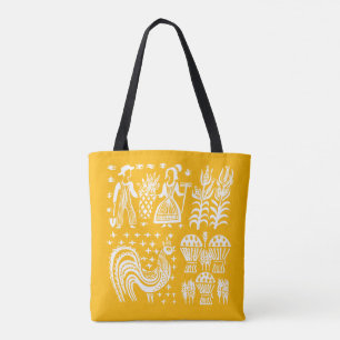Bolso De Tela Modelo de Pyrex del vintage - naranja de