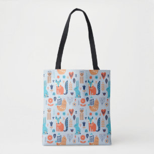 Bolso De Tela Modelo del animal del arbolado del arte popular