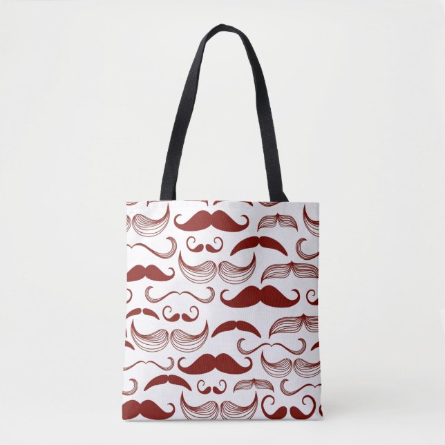 Bolso De Tela Modelo del bigote, estilo retro 3 (Anverso)