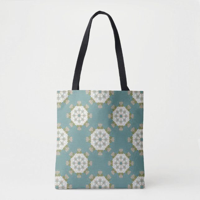 Bolso De Tela Modelo del damasco con los elementos abstractos (Anverso)