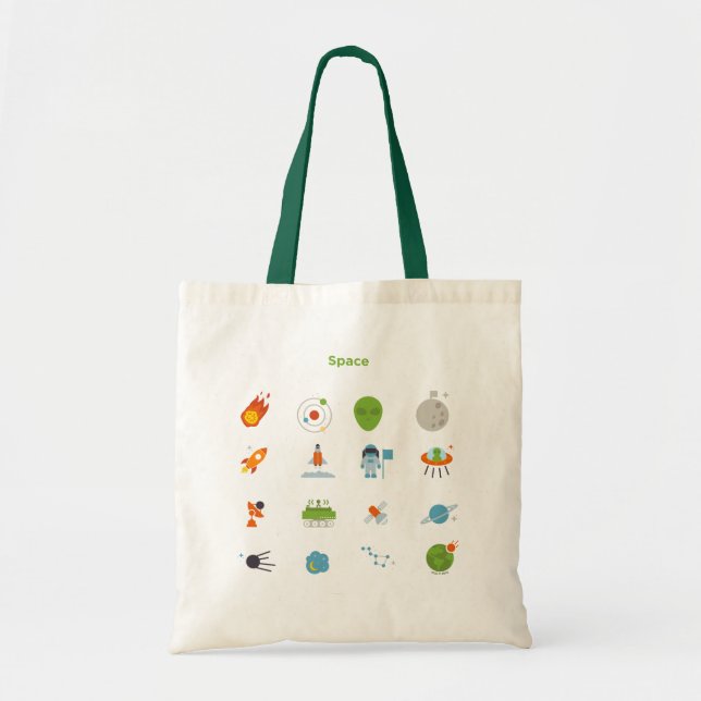 Bolso De Tela Modelo del espacio (Frente)
