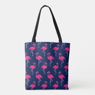 Bolso De Tela Modelo del flamenco de las rosas fuertes