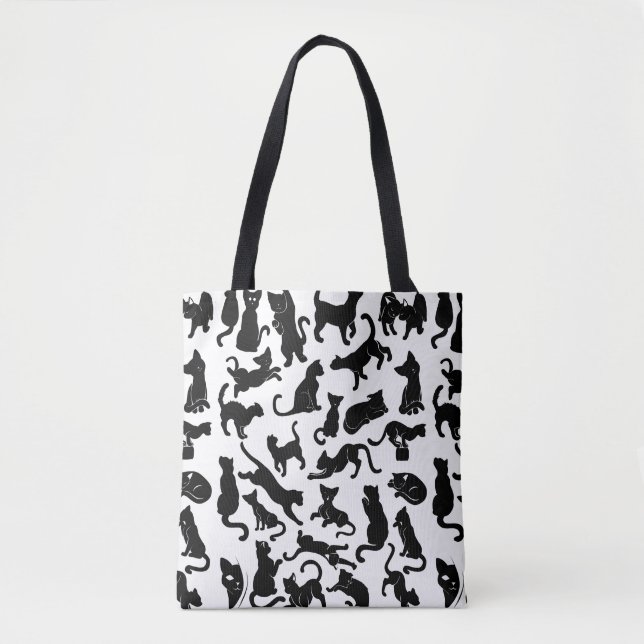 Bolso De Tela Modelo del gato negro (Anverso)