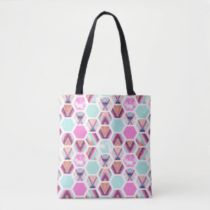 Bolso De Tela Modelo del hexágono de la acuarela