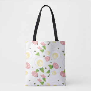 Bolso De Tela Modelo del huevo y de la salchicha