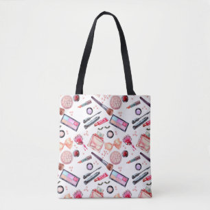 Bolso De Tela Modelo del maquillaje de la acuarela