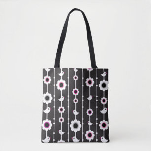 Bolso De Tela modelo del pájaro y de flores