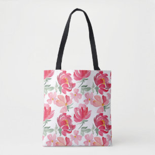 Bolso De Tela Modelo del Peony de la acuarela