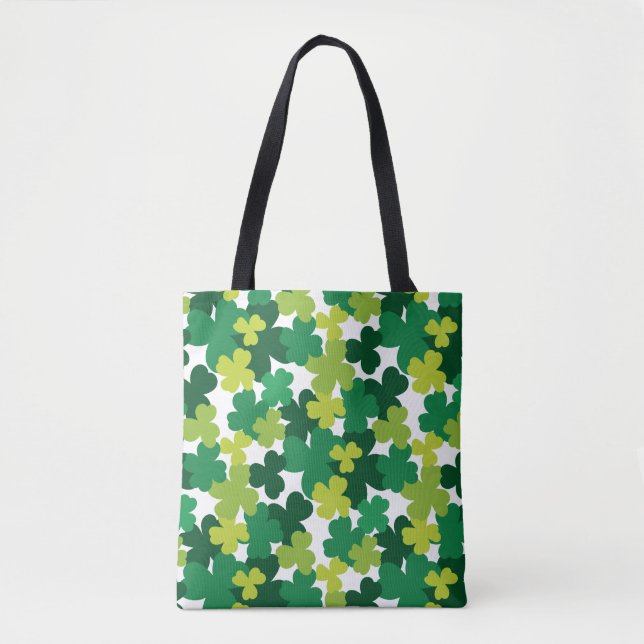 Bolso De Tela Modelo del trébol del día de St Patrick (Anverso)