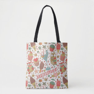 Bolso De Tela Modelo del verano con helado