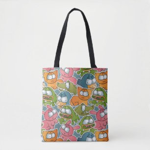 Bolso De Tela Modelo del vintage con los animales del dibujo