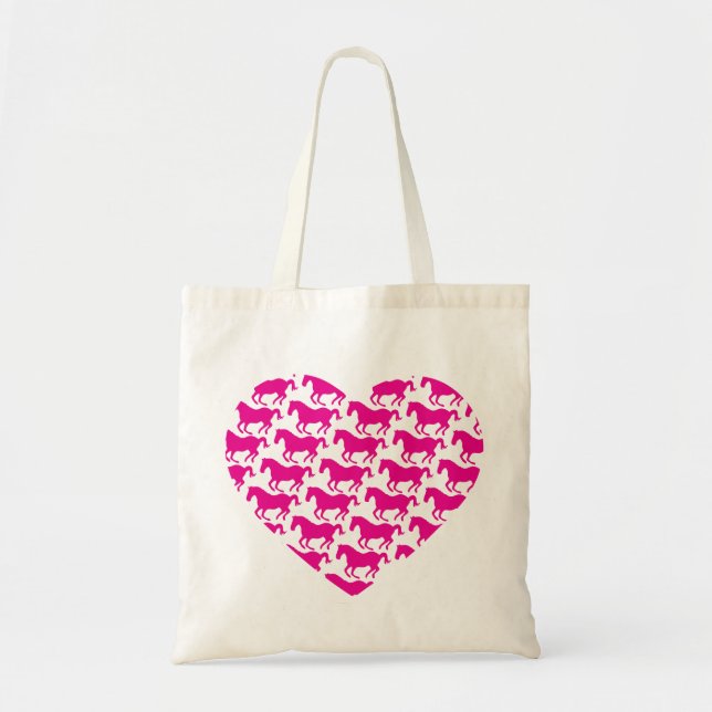 Bolso De Tela Modelo en forma de corazón del caballo (Frente)