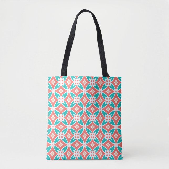 Bolso De Tela Modelo étnico multicolor (Anverso)