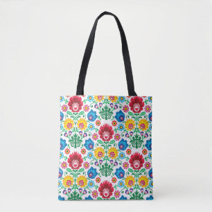 Bolso De Tela Modelo floral del arte popular del corazón
