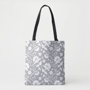 Bolso De Tela Modelo floral del cordón