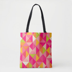 Bolso De Tela Modelo geométrico de los triángulos